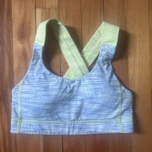 lululemon athletica Blue and Yellow Sports Bra
